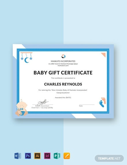 Baby Gift Certificate
 FREE Baby Gift Certificate Template Word DOC