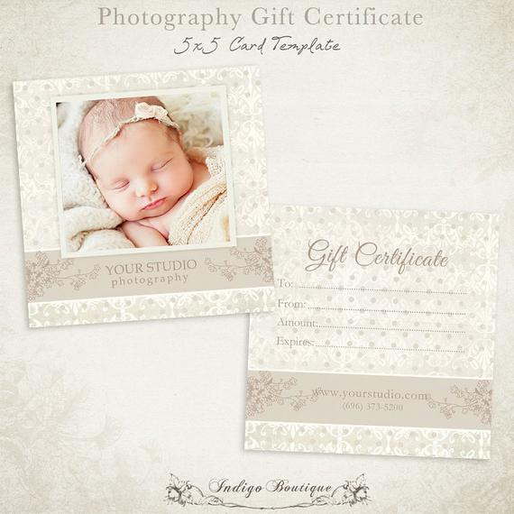 Baby Gift Certificate
 graphy Gift Certificate photoshop template 007 ID0105