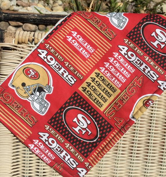 Baby Gift San Francisco
 Items similar to San Francisco 49ers Football Baby Burp