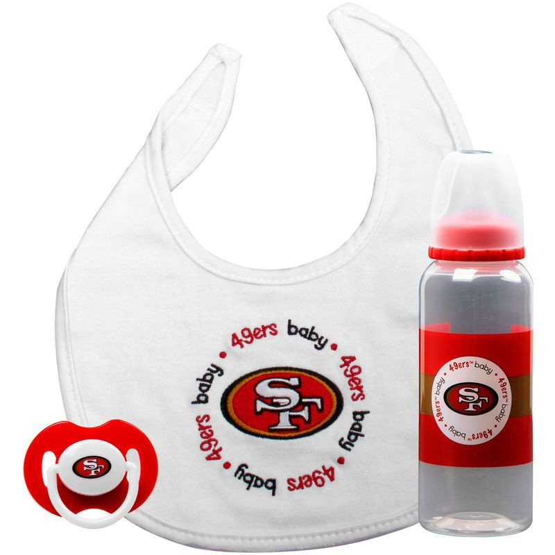 Baby Gift San Francisco
 San Francisco 49ers Infant 3 Piece Pacifier Bib & Bottle