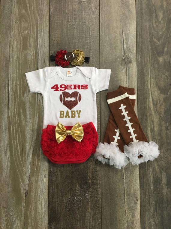 Baby Gift San Francisco
 San Francisco 49ers baby girl outfit San by Mylittlerascal