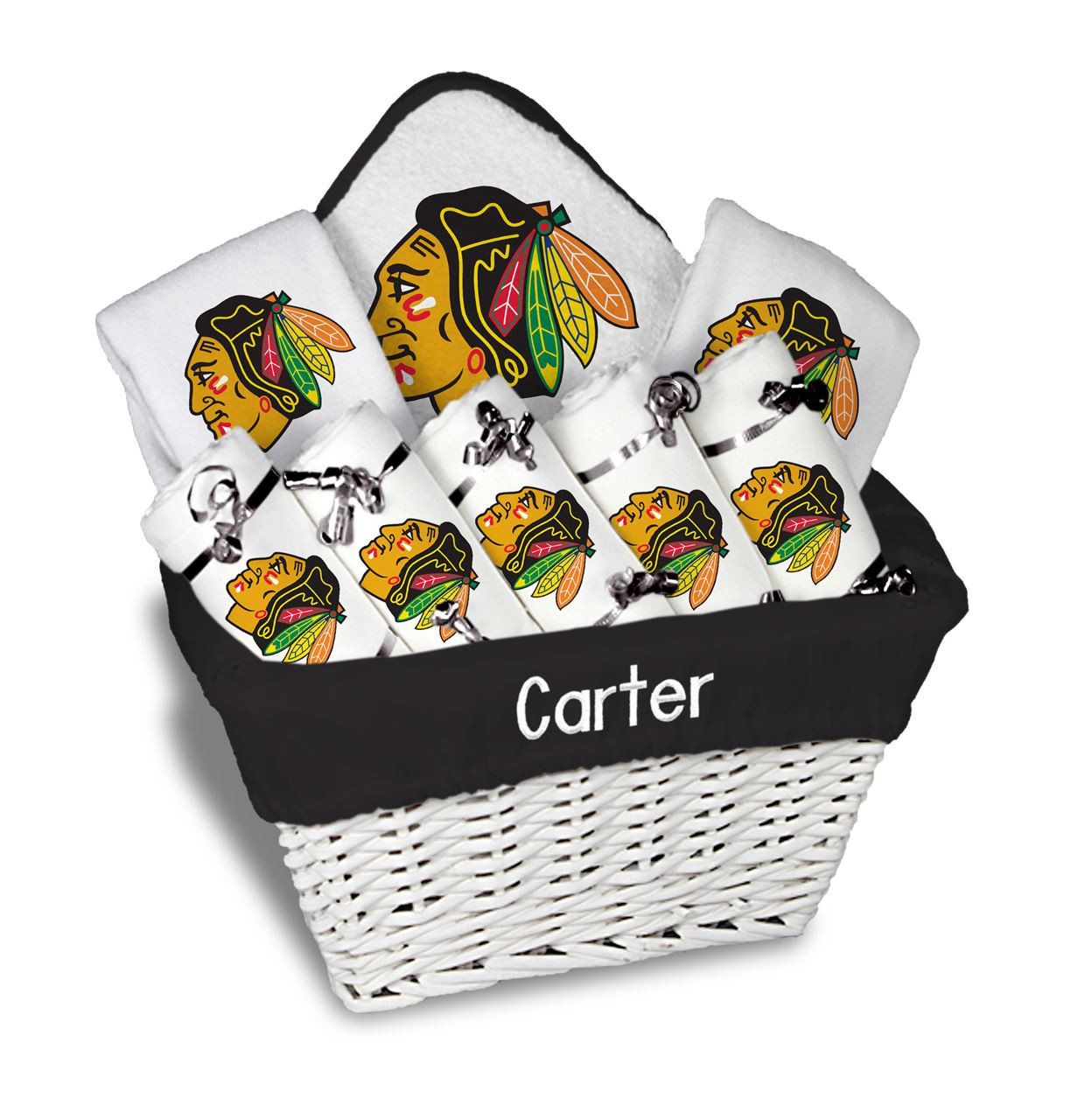 Baby Gifts Chicago
 Personalized Chicago Blackhawks Gift Basket