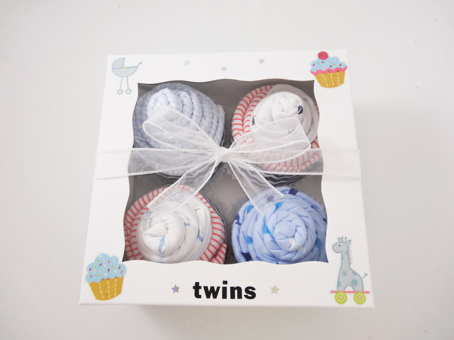 Baby Gifts For Twin Boys
 Twin Boy Baby Gift 12 piece set Nautical Twins Gift