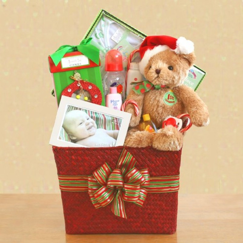 Baby Gifts Free Shipping
 Baby s First Christmas Gift Basket
