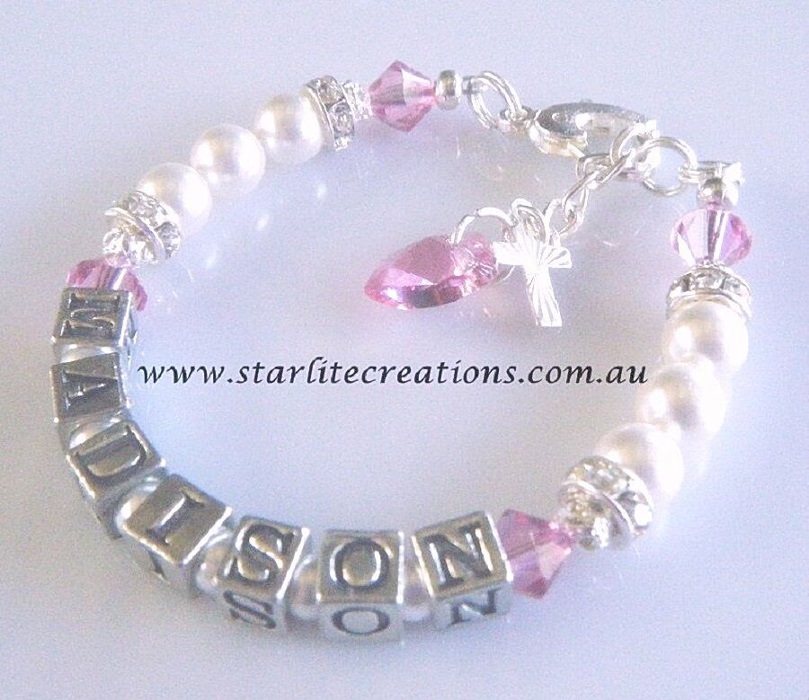 Baby Girl Baptism Gift Ideas
 Christening Baptism Gift BABY GIRL S Name Bracelet