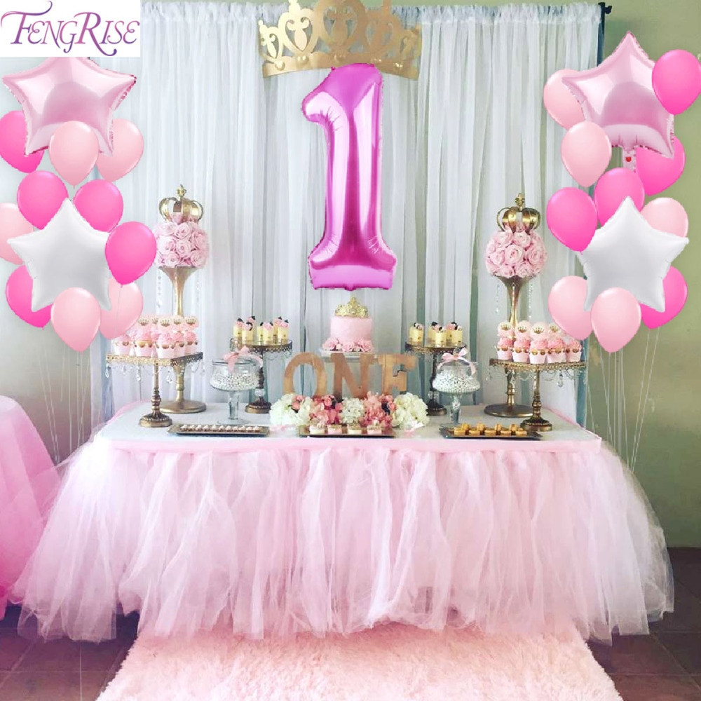 Baby Girl Bday Party
 FENGRISE 1st Birthday Party Decoration DIY 40inch Number 1