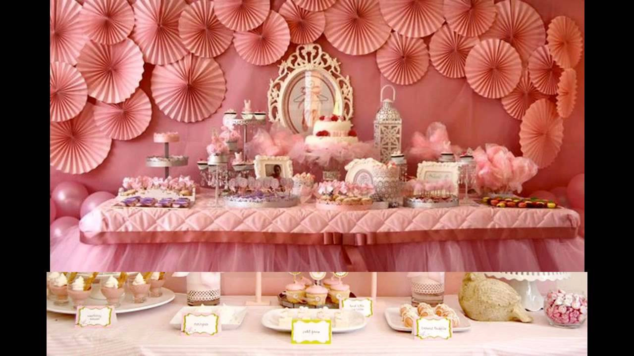 Baby Girl Bday Party
 Baby girl birthday party themes decorations at home