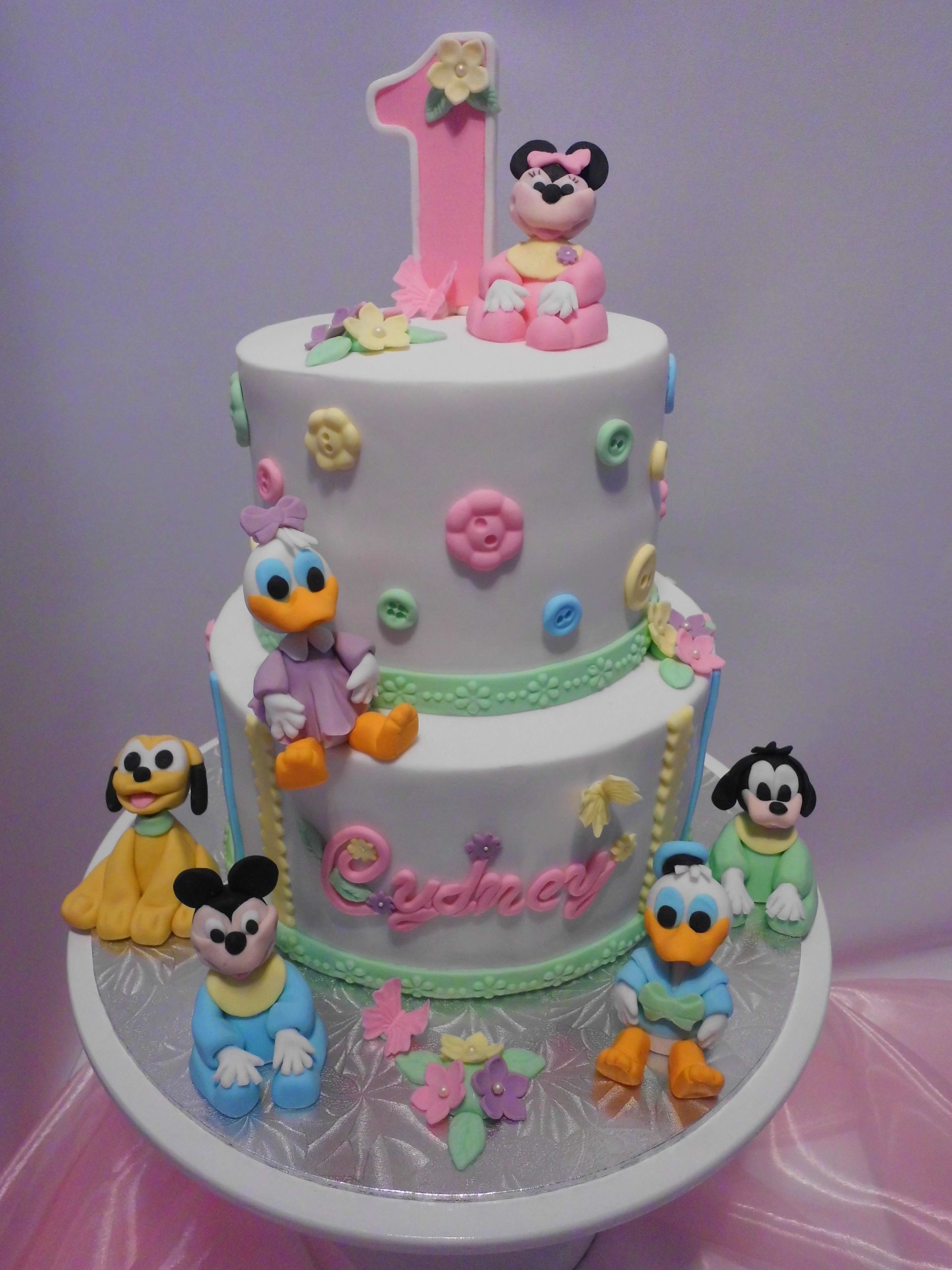 Baby Girl Birthday Cake
 Disney Babies First Birthday Cake CakeCentral