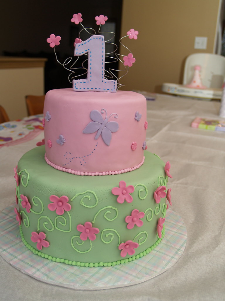 Baby Girl Birthday Cake
 Butterfly Birthday Cake