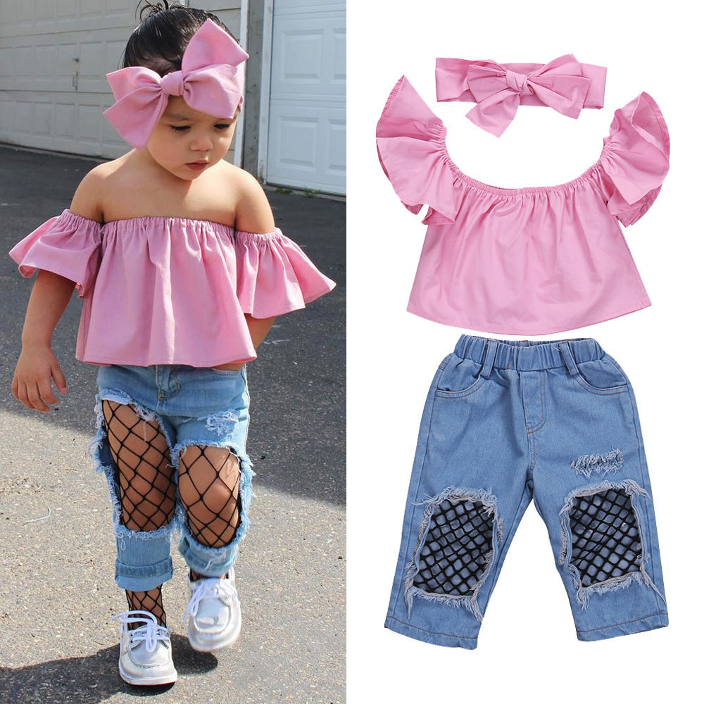 Baby Girl Fashion Clothes
 2017 Hot Selling 3Pcs Baby Girl Clothing Set Kids Bebes