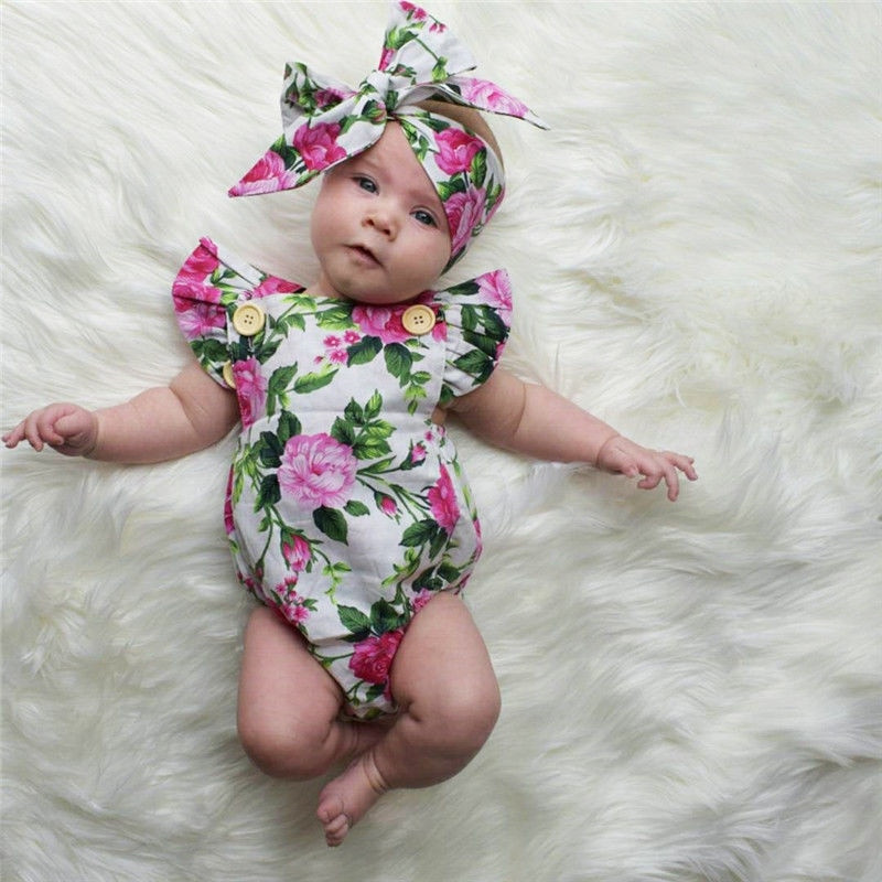 Baby Girl Fashion Clothes
 Newborn Infant Baby Girls Clothes square collar sleeveless