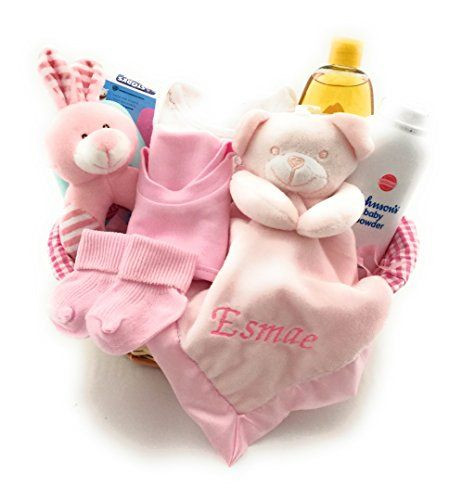 Baby Girl Gifts Amazon
 Personalised Baby Girl Gift Basket Hamper Gift for Baby G