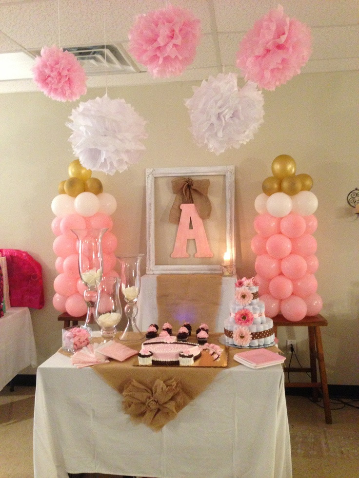 Baby Girl Shower Decorating Ideas
 Pinterest Baby Shower Decorations