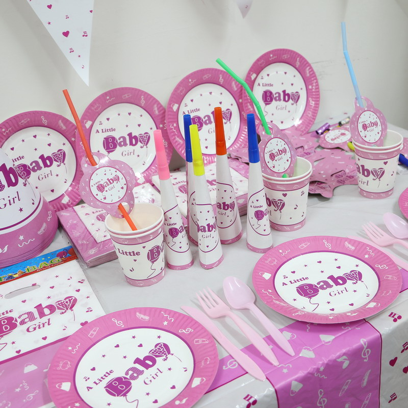 Baby Girls First Birthday Party Supplies
 1pack 78pcs Wholesale Baby Girl Baby 1st Birthday Theme