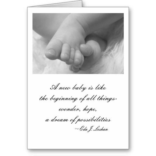 Baby Greeting Quotes
 Greeting Card for new baby with quote Card