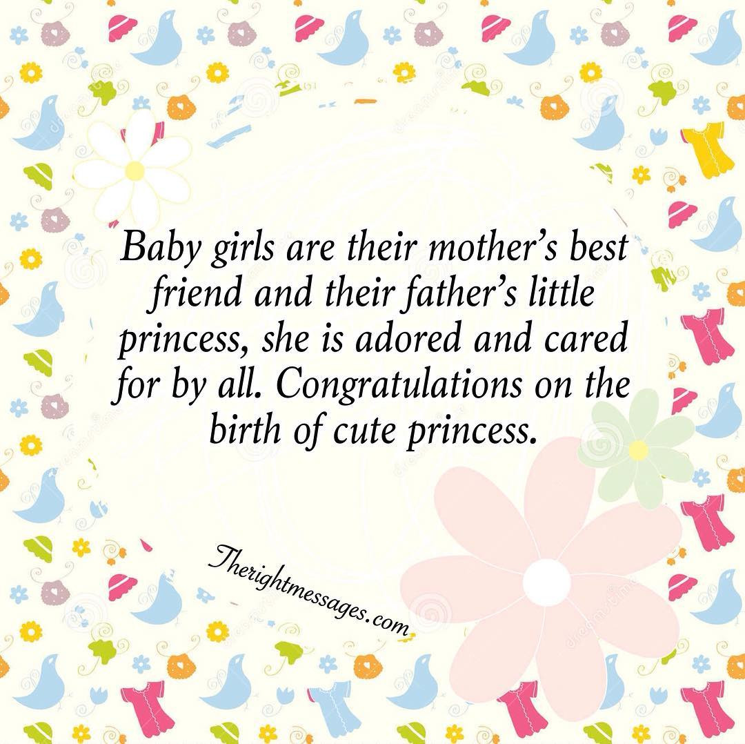 Baby Greeting Quotes
 New Born Baby Girl Wishes