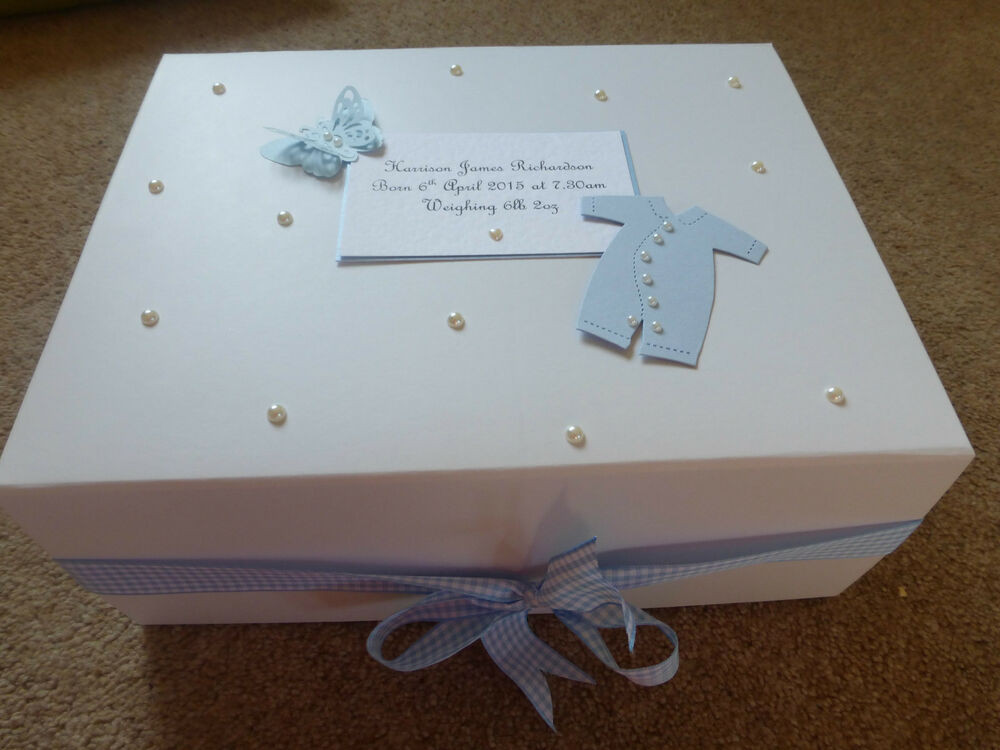 Baby Keepsakes Gifts
 Personalised New Baby Boy Girl Memory Box Keepsake