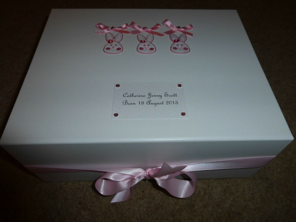 Baby Keepsakes Gifts
 Baby Girl Keepsake Box Memory Christening Gift Pink