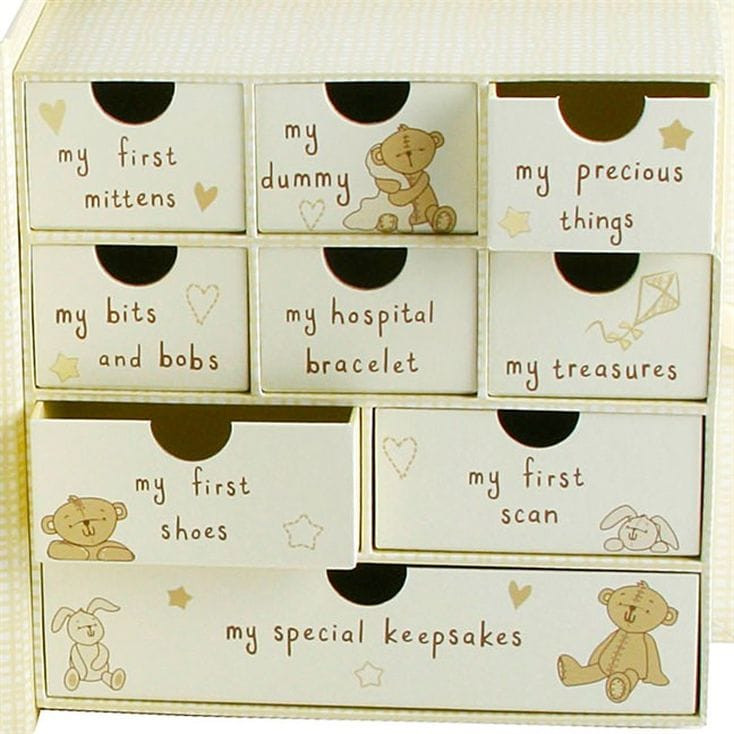 Baby Keepsakes Gifts
 Baby Keepsake Box with Drawers