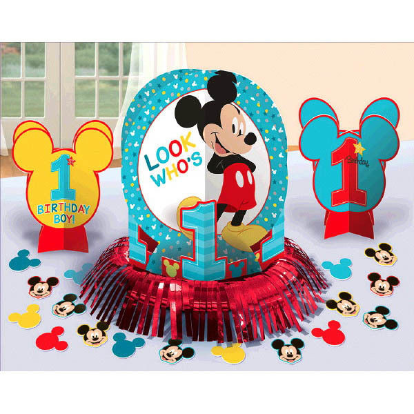 Baby Mickey Party Decorations
 Baby Mickey Mouse 1st Birthday Party Table Decoration Kit