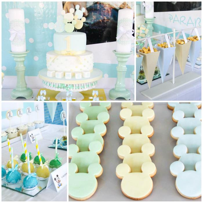 Baby Mickey Party Decorations
 Kara s Party Ideas Baby Mickey First Birthday Party Ideas