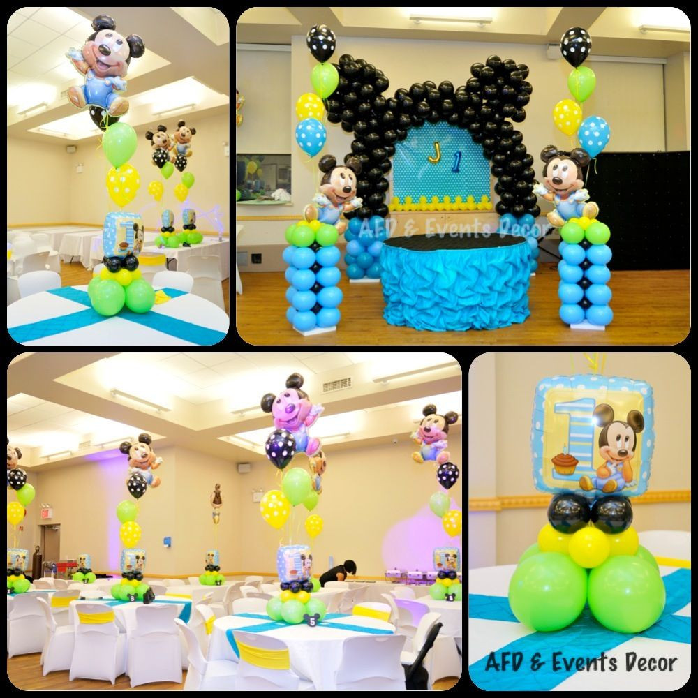 Baby Mickey Party Decorations
 Baby Mickey Mouse Themed Birthday Party Decor By