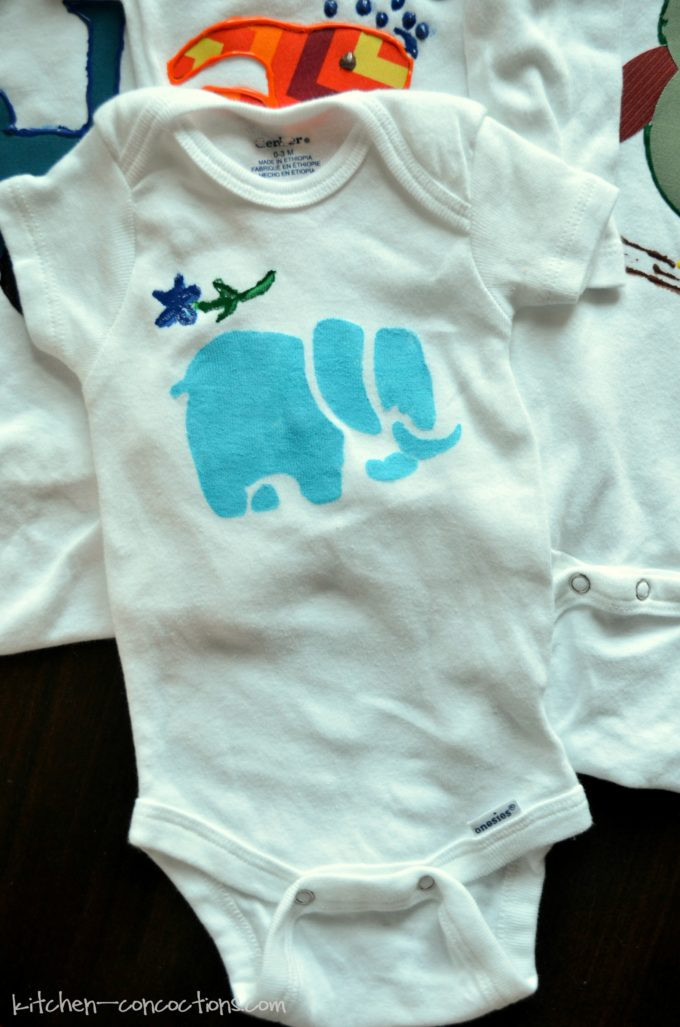 Baby Onesie Ideas For Decorating
 Baby Shower Idea esie Decorating Kitchen Concoctions