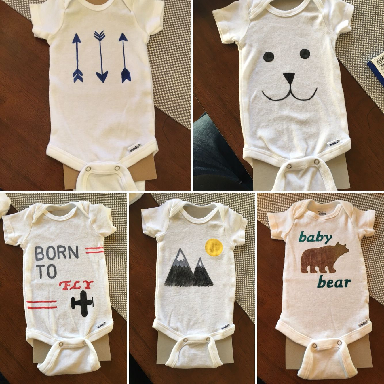 Baby Onesie Ideas For Decorating
 DIY Fabric marker onesies