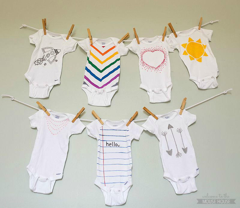 Baby Onesie Ideas For Decorating
 Create Baby Bodysuits for a Baby Shower or Gift