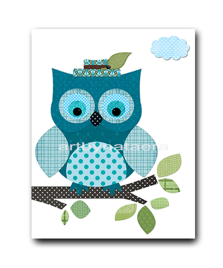 Baby Owl Decor
 Owl Decor Owl Nursery Baby Boy Nursery art print Childrens