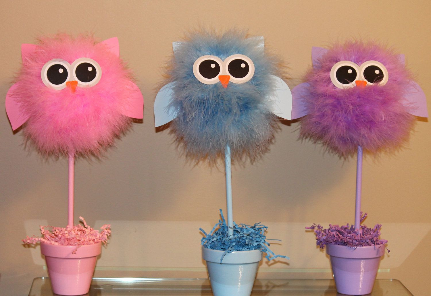Baby Owls Decor
 Owl centerpiece and party decoration choice of one
