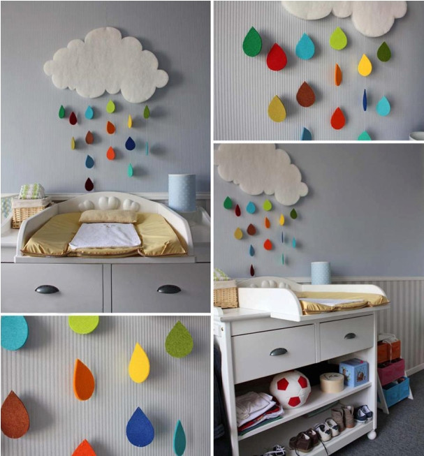 Baby Room Decorations Diy
 DIY kids room decoration projects Cute rainy clouds or