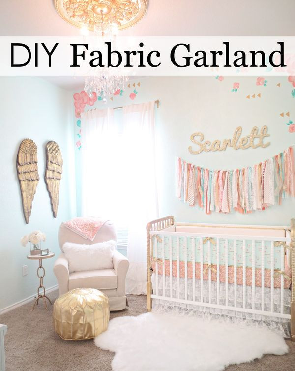 Baby Room Decorations Diy
 This is the Easiest DIY Fabric Garland Ever