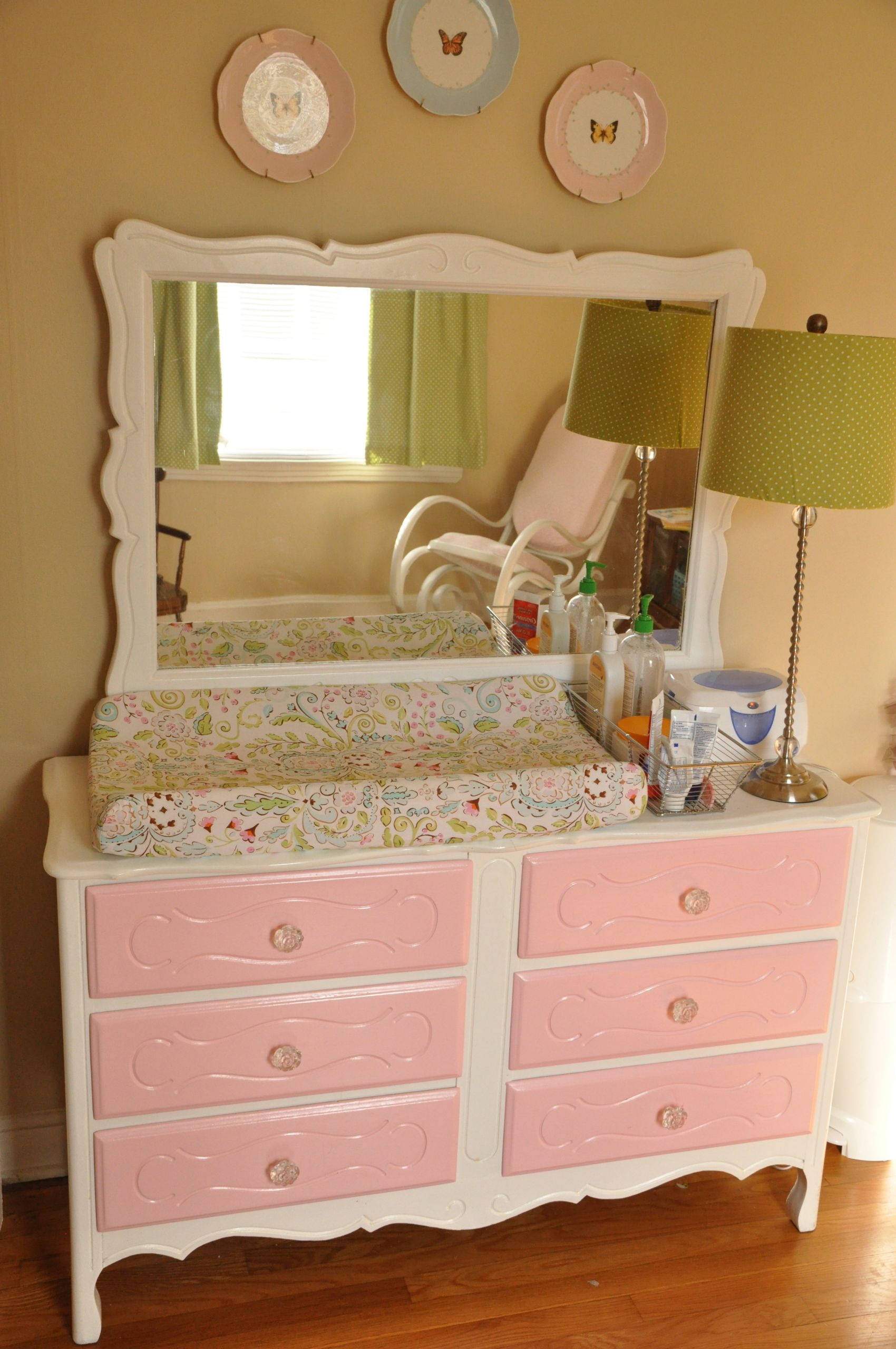Baby Room Dressers
 Baby Girl Nursery Dresser Changing Table Revamp