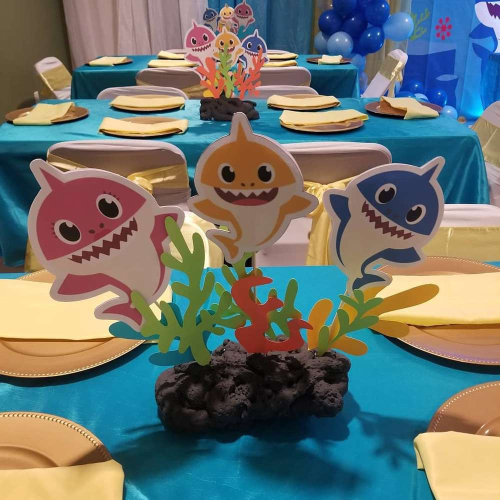 Baby Shark Party Supplies
 Baby shark Birthday Party Ideas 10 of 19