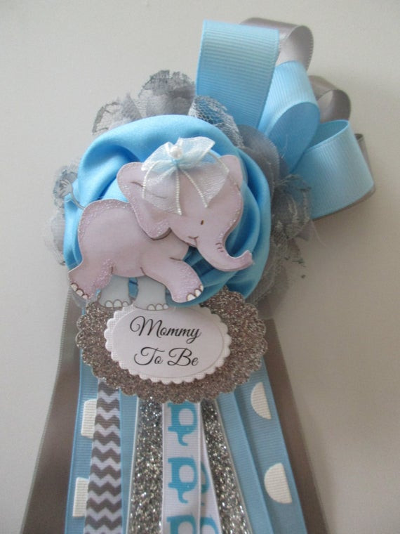 Baby Shower Corsage DIY
 Baby Shower Corsage Boy Elephant Mommy To Be Corsage Baby