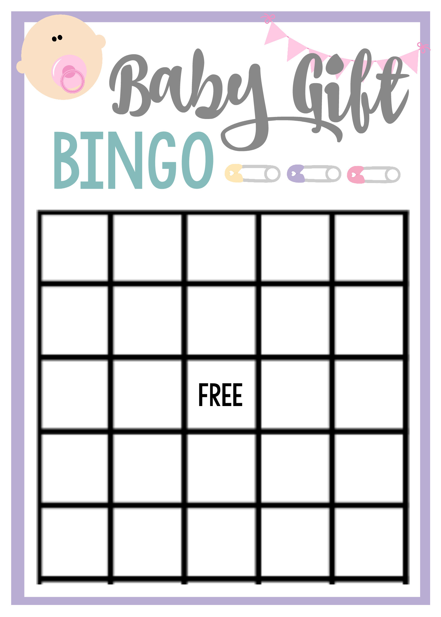 Baby Shower Gift Bingo Printable
 Free Printable Baby Shower Games for Groups – Fun