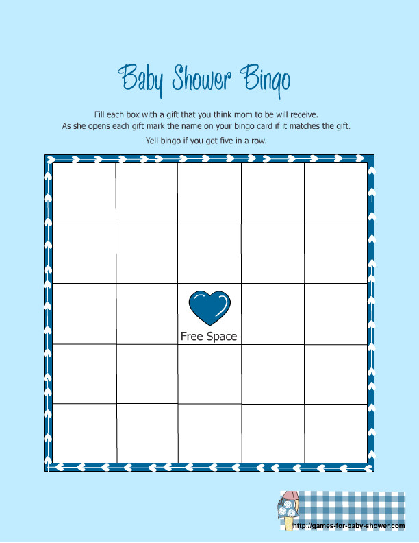 Baby Shower Gift Bingo Printable
 Free Printable Baby Shower Gift Bingo Game