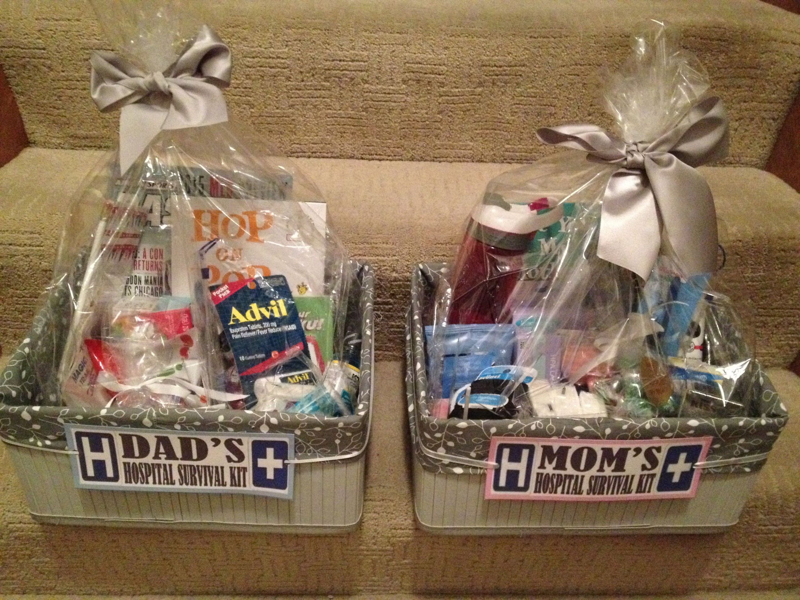 Baby Shower Gift Ideas For Mom And Dad
 Mom and Dad "to be" hospital survival kits in 2019