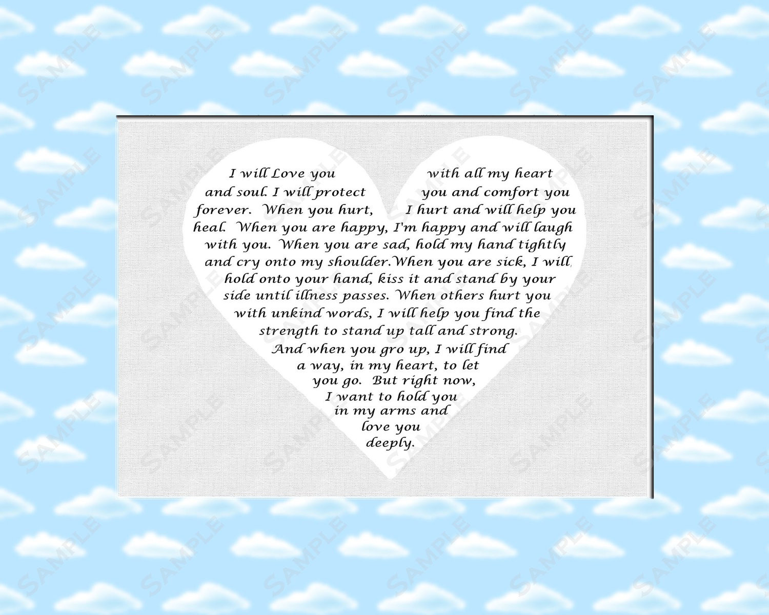 Baby Shower Gift Poems
 Items similar to Baby Girl Gift Baby Shower Love Poem 8 X