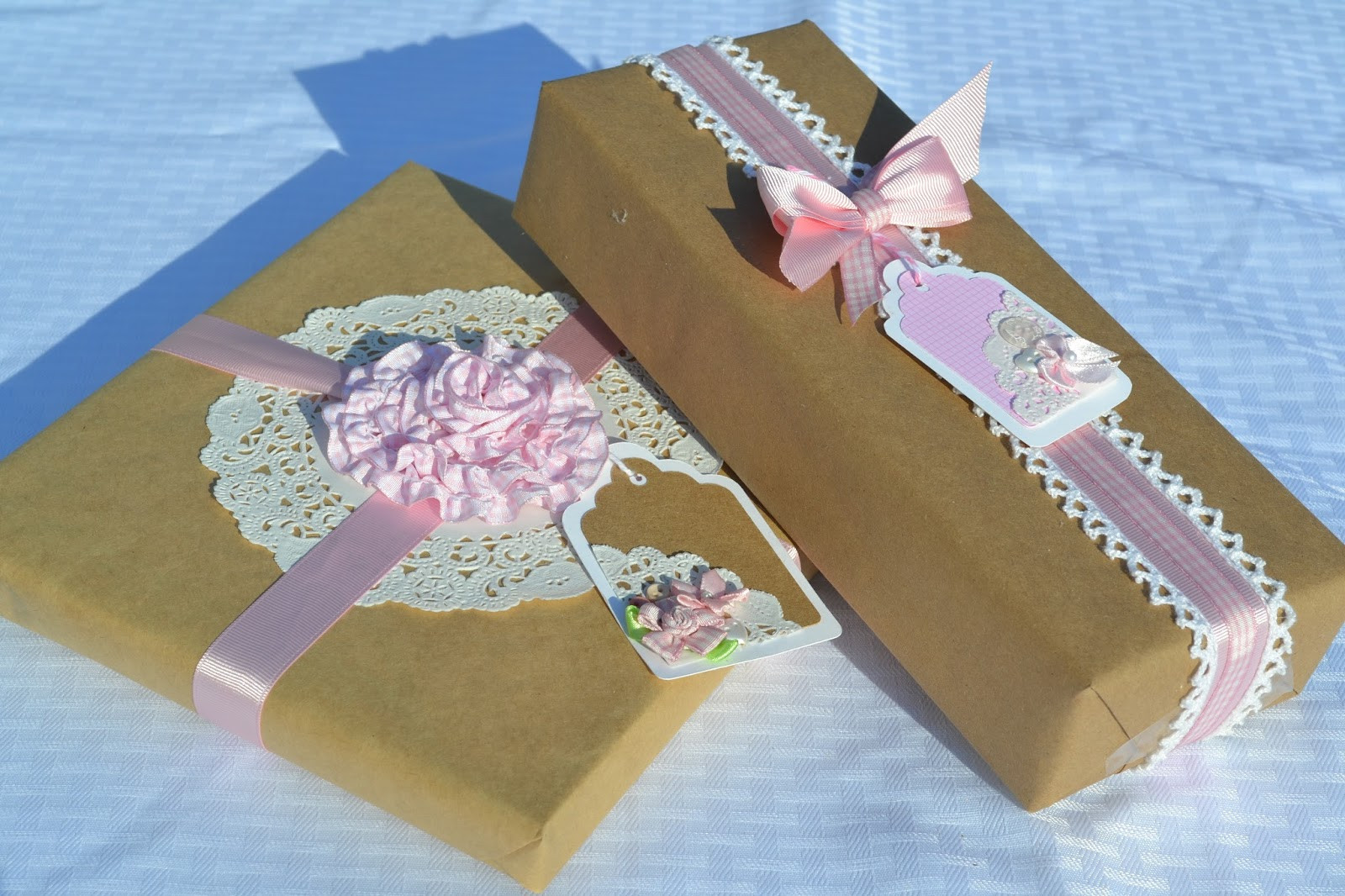 Baby Shower Gift Wrapping Ideas
 Corner of Plaid and Paisley Gift Wrapping Posts
