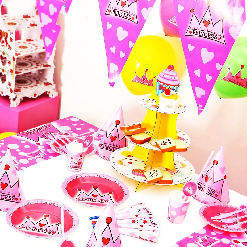 Baby Shower Party Pack
 Princess crown Kids Birthday Party Decoration Set Party