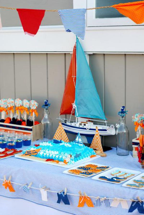 Baby Shower Pool Party Ideas
 Kara s Party Ideas Preppy Beach Swim Pool Surf Boy Girl