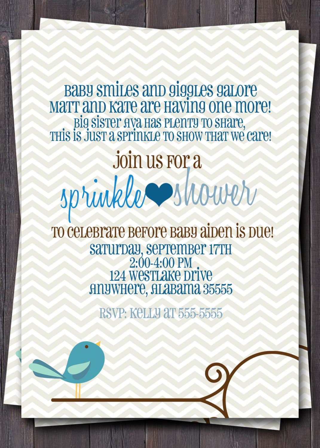 Baby Shower Quotes For Invitations
 Baby Sprinkle Baby Shower or Sip n See by sullivandigidesigns