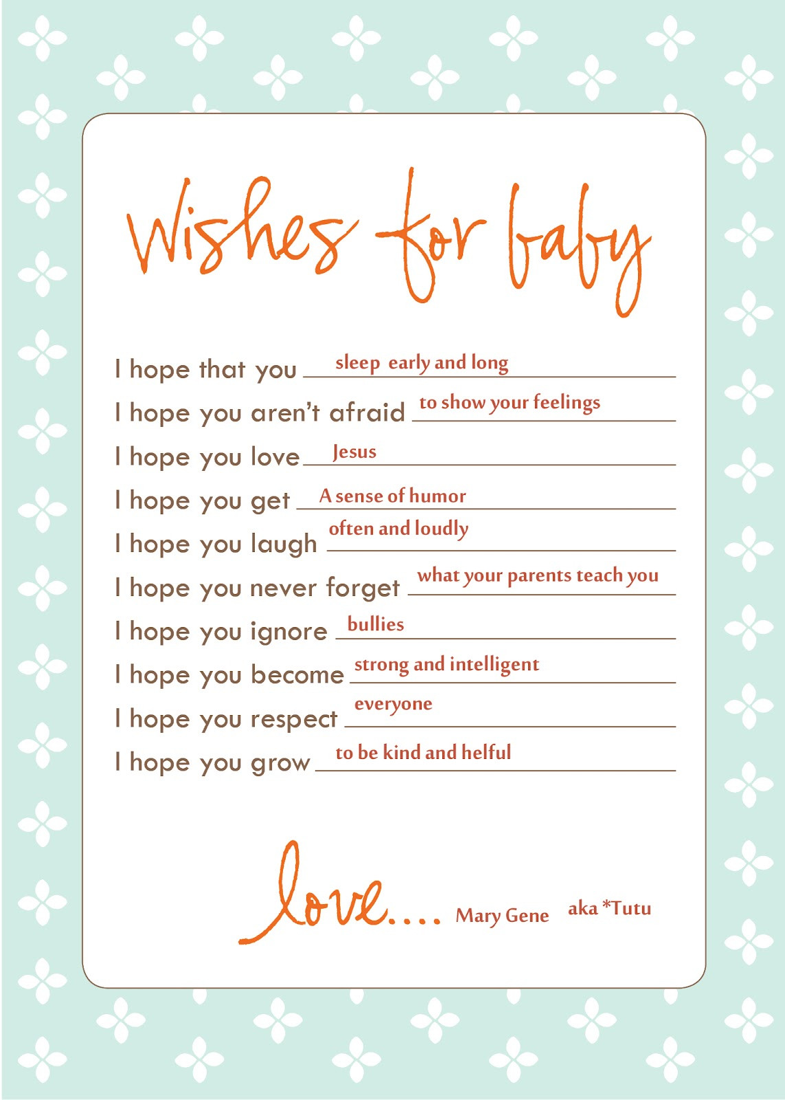 Baby Shower Wishes Quotes
 I WANNA BE IN PICTURES Wishes for baby