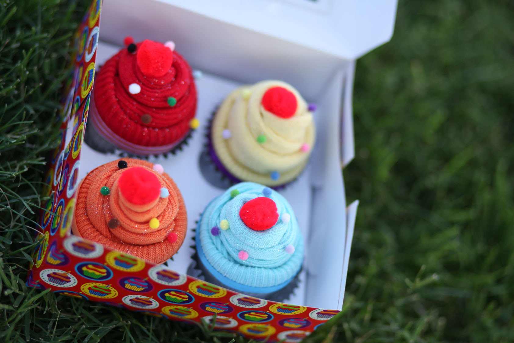 Baby Sock Cupcakes
 Baby sock cupcakes