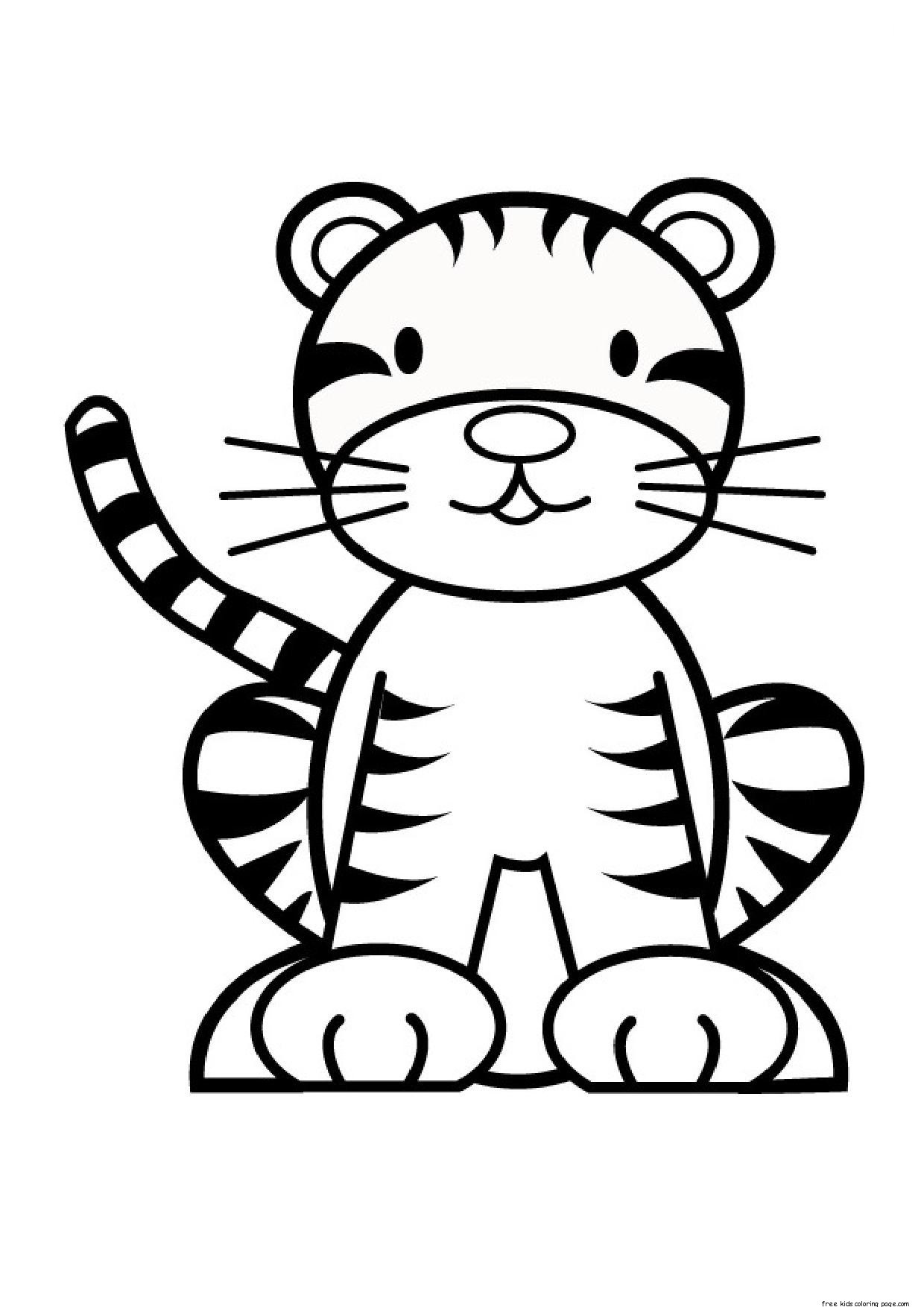 Baby Tigers Coloring Pages
 printable baby tiger coloring pages for kidsFree Printable