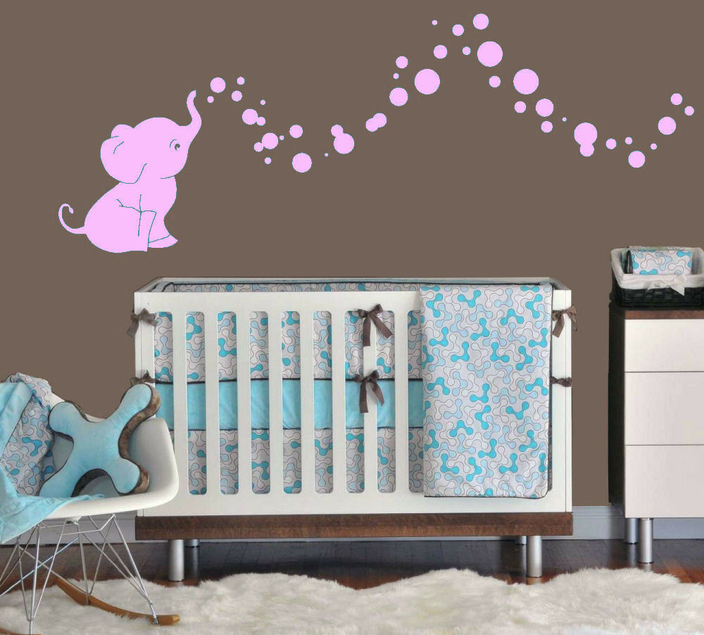 Baby Wall Decoration Ideas
 Elephant Bubbles Baby Wall Decal Vinyl Wall Nursery Room