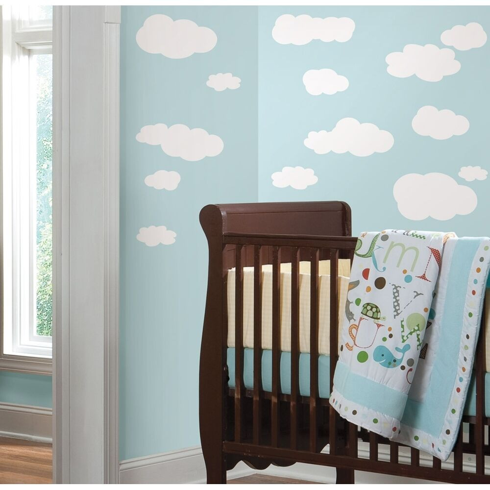 Baby Wall Decoration Ideas
 19 New WHITE CLOUDS WALL DECALS Baby Nursery Sky Stickers