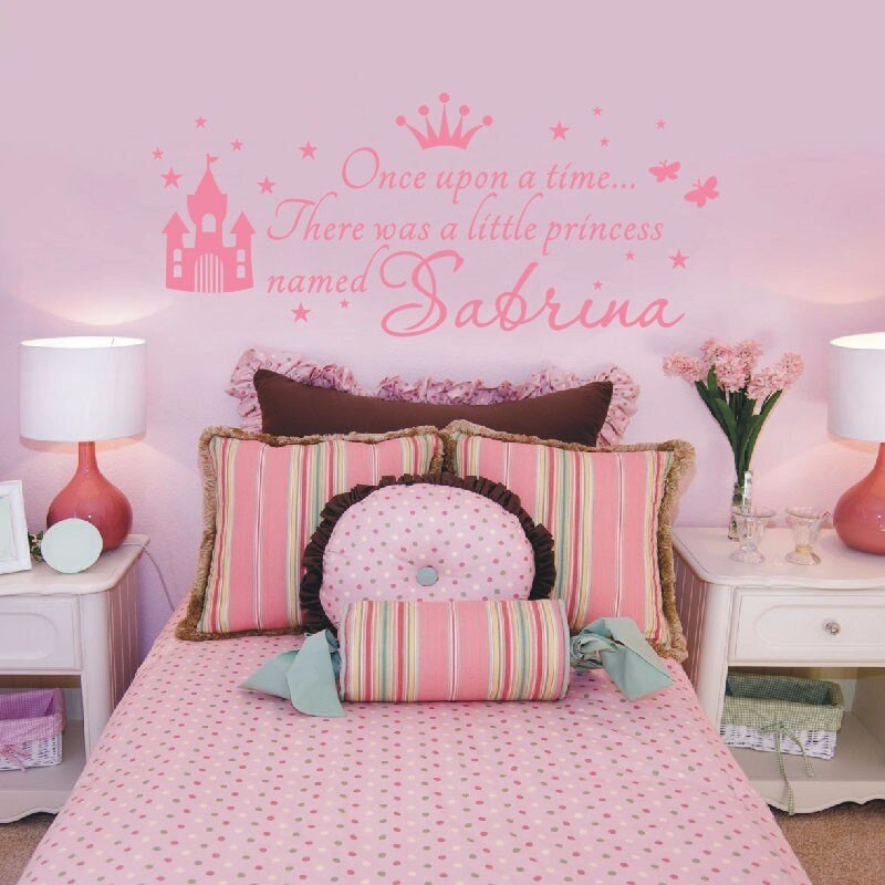 Baby Wall Decoration Ideas
 W380 Custom Name Princess Girl Wall Sticker For Kids Rooms